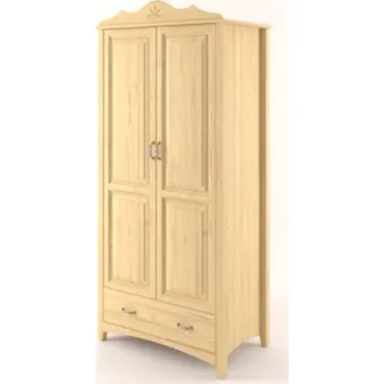 Šatní skříň Skříň Castello Borovice - Dělená rozměr so-drew 80x200x60 povrchová úprava so -drew Přírodní ekologický lak