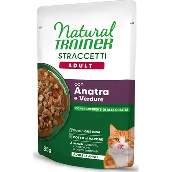 Krmivo pro kočku 44x85g Natural Trainer proužky v omáčce - kachna