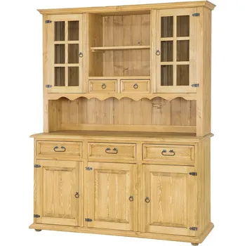 Vitrína KW708 povrchová úprava - včelí vosk Starožitný bílý včelí vosk