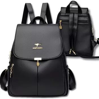 Městský batoh Kožený batoh DAFNI DB08 (Elegantní městský kožený dámský batoh z kvalitní EKO kůže 33 × 26 × 12 cm)