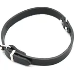 Heim kožený obojek s nýty, měkký, černý velikost 60:44-54cm obvod krku, 25mm široký pes