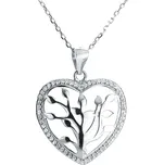 Stříbrný náhrdelník srdce