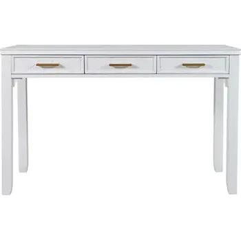 Psací stůl Psací stůl Avola 122 cm s nabíjecí stanicí z masivu bílý