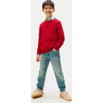 Pánský svetr Tommy Hilfiger Svetr KB0KB09753 Červená Regular Fit 12Y
