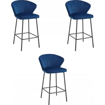 Barová židle Barová Židle odstíny modré 90,5 cm dřevo