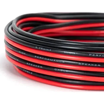 elektrický kabel Audio kabel reproduktorový 2G 0,75 mm, 10 m, červeno-černý