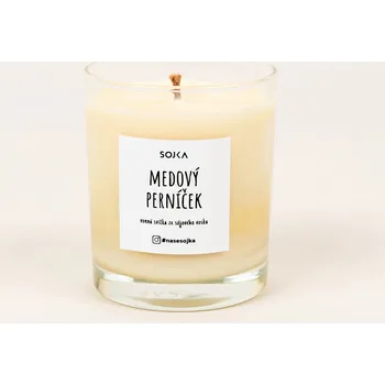 Svíčka Sójová vonná svíčka perník a med Sojka 1 ks