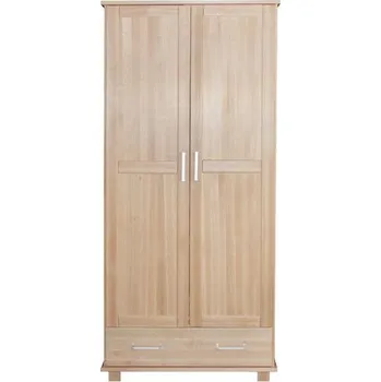 Šatní skříň Skříň šatní B 2 s policemi a tyčí na pověšení povrchová úprava buk (d) moření tmavá olše