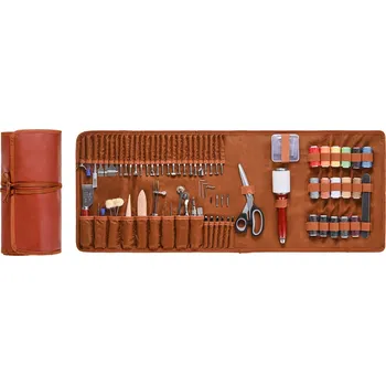 Sada nářadí Vevor Sada nástrojů pro práci s kůží, 92 dílů, přenosná taška, pro rytí