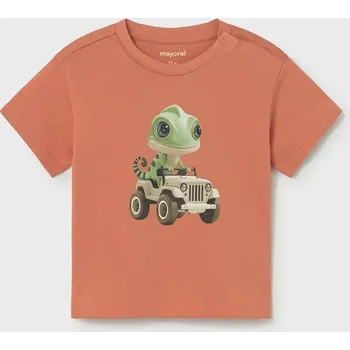 Chlapecké oblečení Dětské bavlněné tričko Mayoral 1008.3F.Baby.PPY2 oranžová 23X, vel. 104