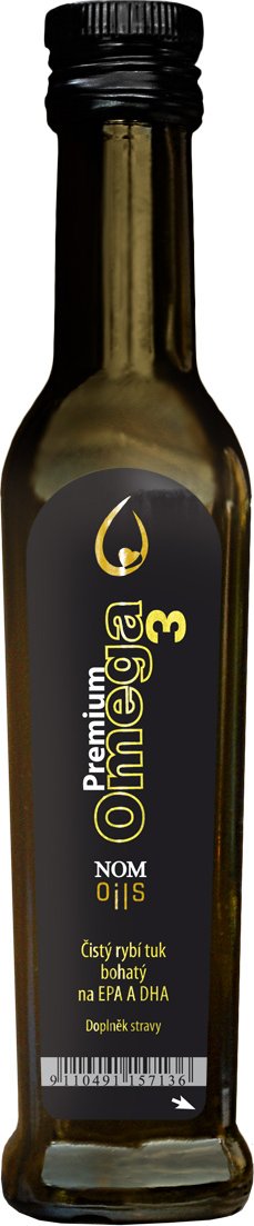 Nom oils Omega 3 API - premium čistý rybí olej s antioxidanty 250 ml
