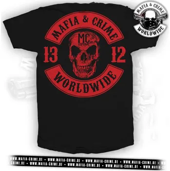 Pánské triko Mafia & Crime 1312 Patch schwarz rot velikost: XL