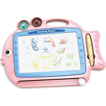 Magnetická kreslící tabulka Kreslící tabulka rybka 2v1 oboustranná