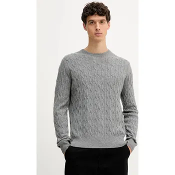 Pánský svetr Vlněný svetr Hackett London HM7000079 šedá 90X, vel. M