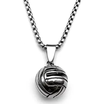 Náhrdelník B-TOP Nerezový náhrdelník s přívěskem ve tvaru volejbalového míče