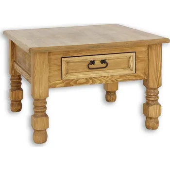 Obývací pokoj Konferenční stolek ST705 povrchová úprava - včelí vosk Přírodní včelí vosk šířka stolu 75 hloubka stolu 75