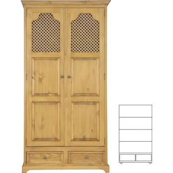 Ložnice Skříň SF746 povrchová úprava - včelí vosk Přírodní včelí vosk