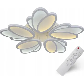 STROPNÍ SVÍTIDLO BÍLÁ STROPNÍ SVÍTIDLO LED LUSTR 55 CM LISTY S DÁLKOVÝM OVLADAČEM MĚNITELNÁ