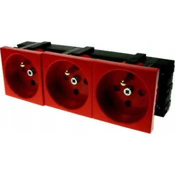 Elektrická zásuvka Zásuvka 230V K45 3*2P+Z DATA trojitá (trojzásuvka)