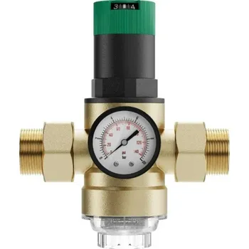 Instalatérský materiál Regulátor tlaku s filtrem a manometrem 40 mcr - 3/4" REDUST34