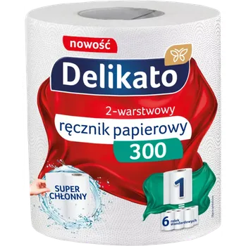 Utěrka Delikato REC300 MAXI XL 2V papírové utěrky bílé 300 listů