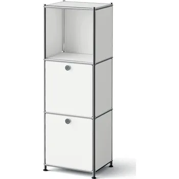 Komoda 726408 - Tchibo - Kovová komoda »Cn3 Slim Line« se 2 výklopnými dvířky - barva: bílá