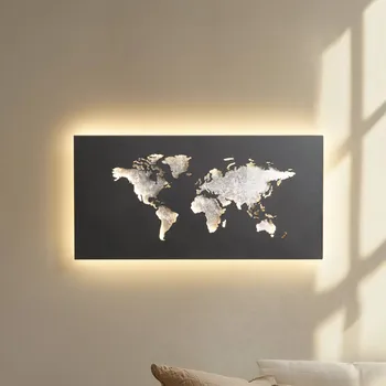 Lampička Lucande LED nástěnné světlo World, antracit/stříbrná, 60 cm x 30 cm - Nástěnný držák – šířka 50 cm, výška 24,5 cm, hloubka 3,6 cm antracitová, stříbrná LED 25 W celkem - Doprava zdarma