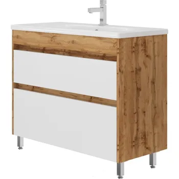 Koupelnový nábytek Lavedo Luton I. 100 Wotan Oak koupelnová skříňka s umyvadlem, LT-100WOTAN