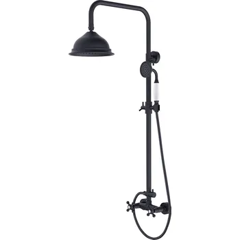 Sprchový panel Besco Be-Retro sprchový set s baterií, black, BP-R-CZ