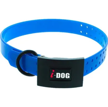Obojek pro psa I-Dog Premium objek, modrý 65x2,5cm