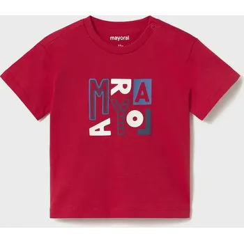 Chlapecké tričko Dětské bavlněné tričko Mayoral 106.3J.Baby.PPY2 červená 33X, vel. 86