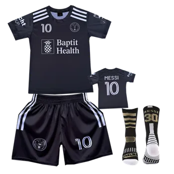 Numberoplus Premium dětský fotbalový dres Komplet + fotbalové ponožky Inter Miami CF Academy - Messi MJ10 Velikost: 13 let (vel.152)