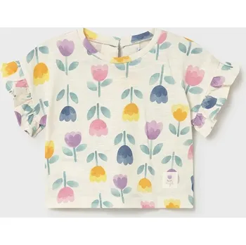 Dětské bavlněné tričko Mayoral 1082.4F.Baby.PPY2 bílá 00A, vel. 86