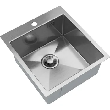 Granitový dřez Gamma Gamma, 1-komorový nerezový dřez 450x500x210 mm, ocelová, GMA-S4550-CH