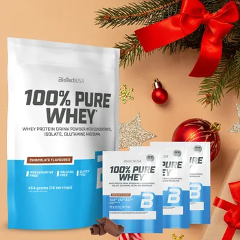 Protein AKCE BioTech 100% Pure Whey 454 g + ZDARMA 3x vzorek