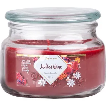 Svíčka Vonná svíčka Emocio Mulled Wine 100×79 mm se skleněným víčkem