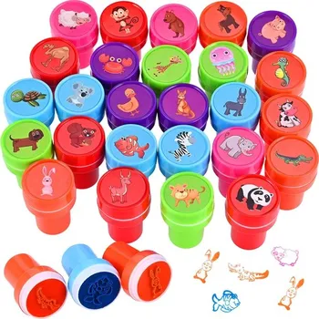 omalovánky Faburo 26dílná sada razítek zvířátka, dětská razítka, samobarvící pro děti