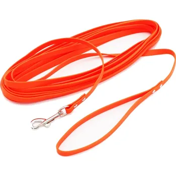 Vodítko pro psa Heim BioThane® vyhledávací vodítko, fluorescenční oranžová - délka 10 m, šířka 13 mm