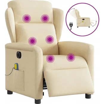Křeslo Masážní křeslo VidaXL elektrické polohovací béžové
