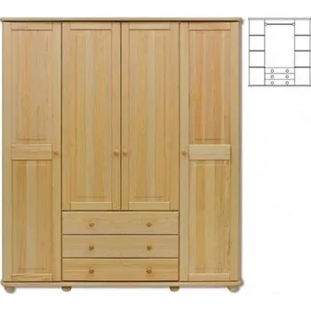 Ložnice Skříň SF129 povrchová úprava Bezbarvý přírodní lak