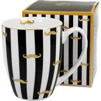 Porcelánový hrnek ELEGART 360 ml černý/bílý