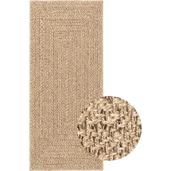 Koberec Koberec zahradní ZIZUR 80 x 200 cm, přírodní barva, vzhled juty