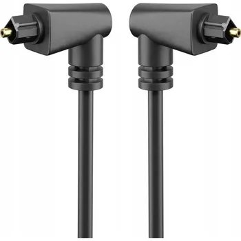 Optický kabel Toslink ÚHLOVÝ 2x90st. Goobay 1m