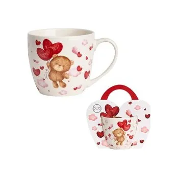 Kubek 460 ml w "koszyczku" MIŚ Z BALONAMI