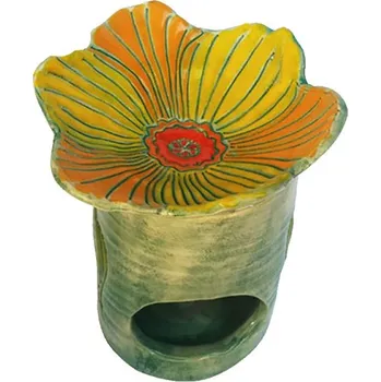 Aroma lampa BIOHERBA Aromatická lampa žlutý květ ruční výroba