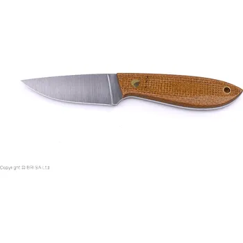 lovecký nůž Brisa Bobtail 80-Hořčicová micarta 12C27 Plochá pochva Bobtail 80 Kožená BRS-032-9952-1550
