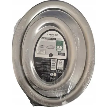 SMUKEE Ocelový tác sada 2 ks 20x14,5 cm a 22x28,5 cm 614