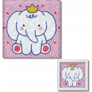 Obraz Zestaw do Malowania Diamentami Dla Dzieci Obraz Plus Rámeček Vzor slona
