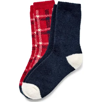 Pánské ponožky 692259 - Tchibo - Měkoučké ponožky - pro ženy - vel. 35-38 - barva: modrá/kostkovaný