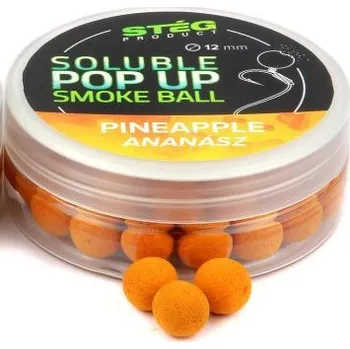 Boilies Nástrahy Stég Soluble Pop-Up Smoke Ball 12mm 25gr Pineapple